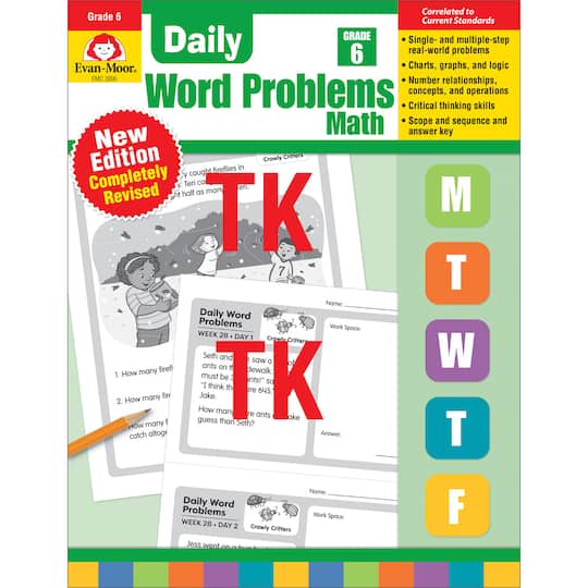 Daily Word Problems Math, Grade 6 By Evan-Moor Educational Publishers | Michaels®
